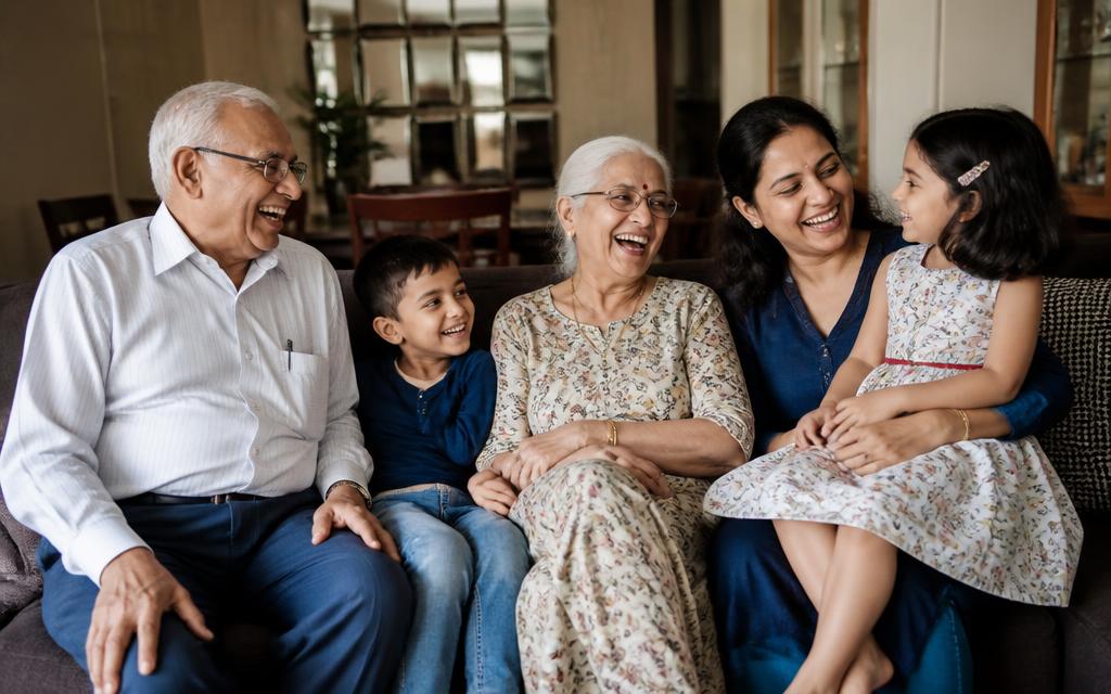 Indian family protected by LIC Whole Life Plans